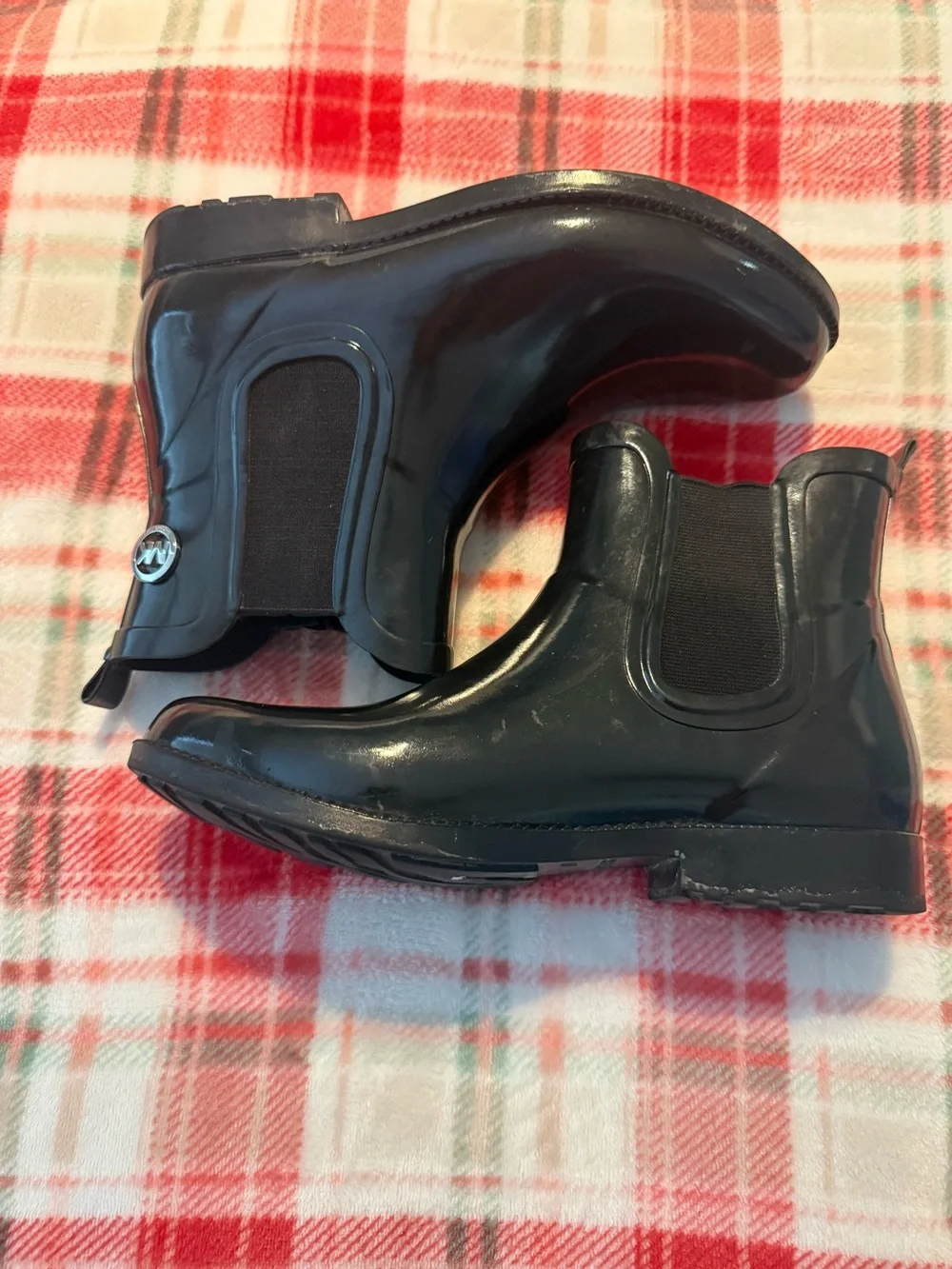 Michael Kors Kids Black Chelsea Rain Ankle Boots
